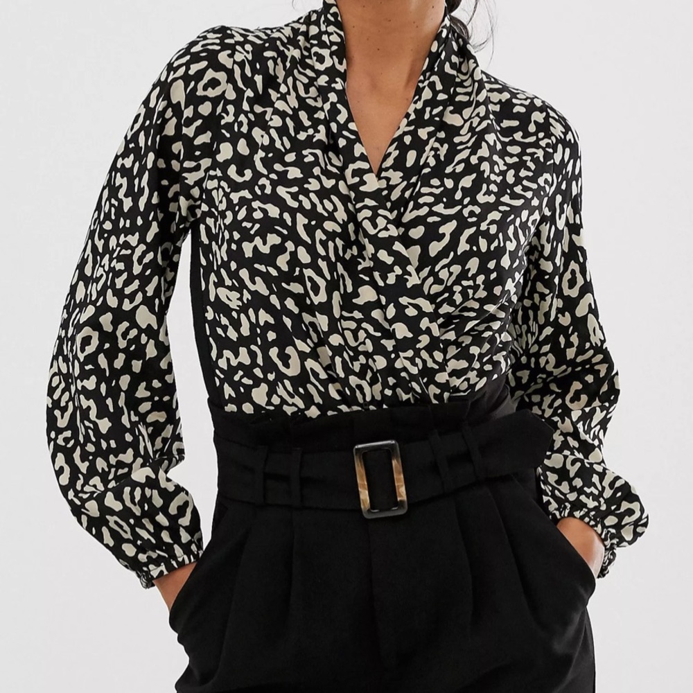 AX Paris Long Sleeve Wrap Bodysuit